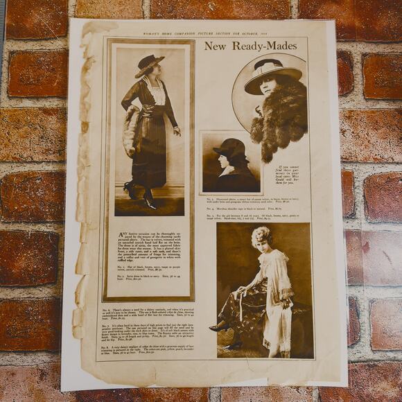 1918 Womens‎ Fashion Ready Made Apparel 1910s Original Vtg Magazine Page - Picture 1 of 7